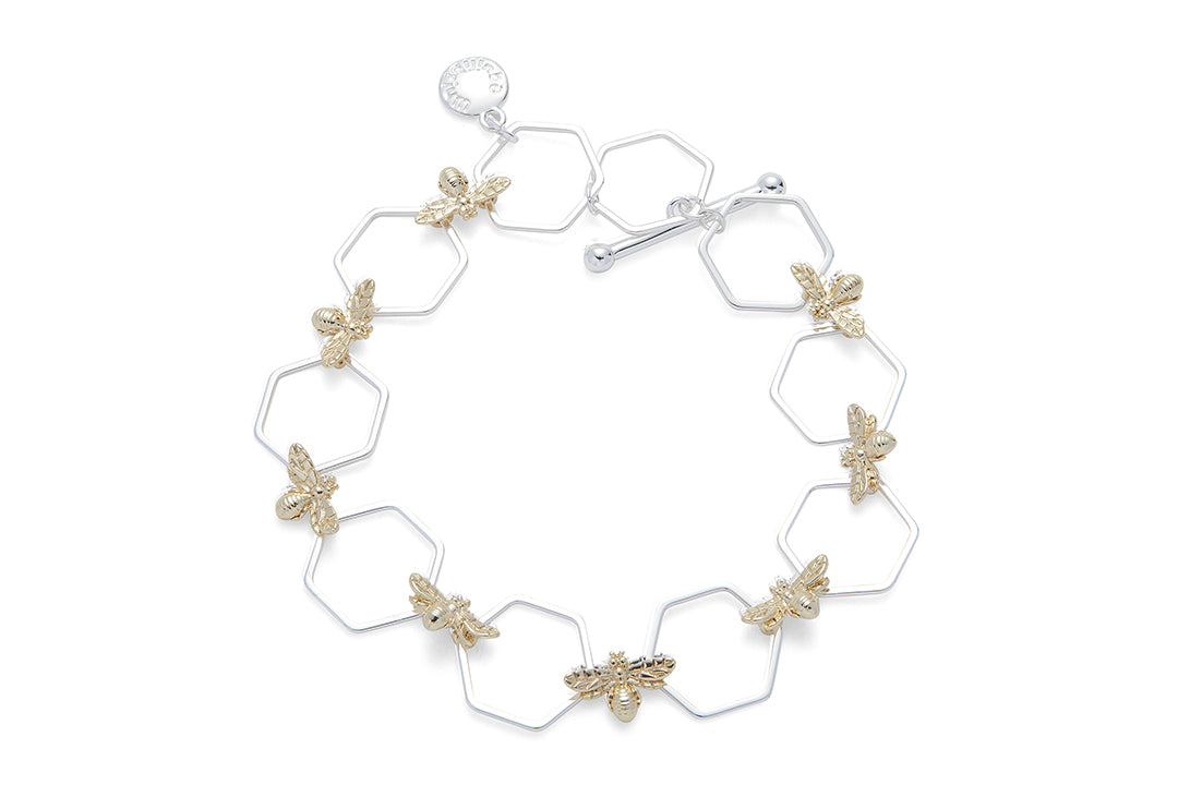 Two Tone Hexagon Bee Bracelet – Chester Zoo Enterprises Ltd